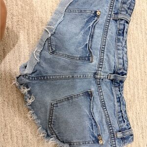 Free People Light Blue Jean Shorts
